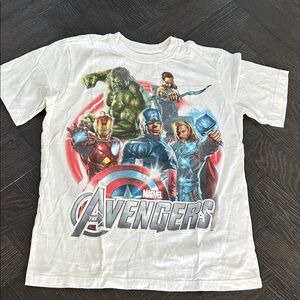 Marvel Avengers White Graphic Tee